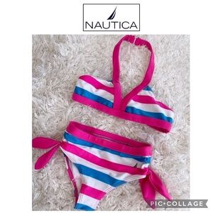 Nautica girls striped two piece swimsuit bikini